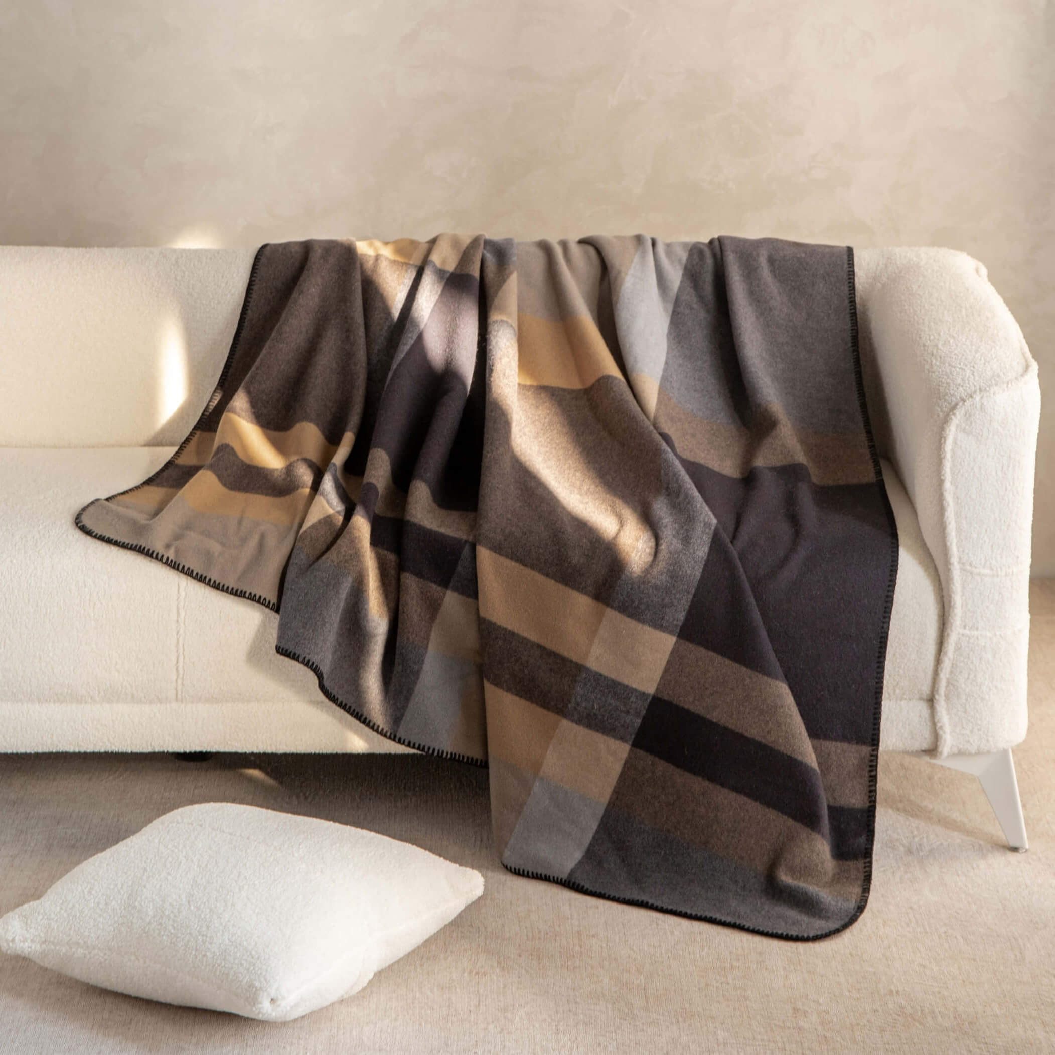 Cashmere Plaid Throw Blanket