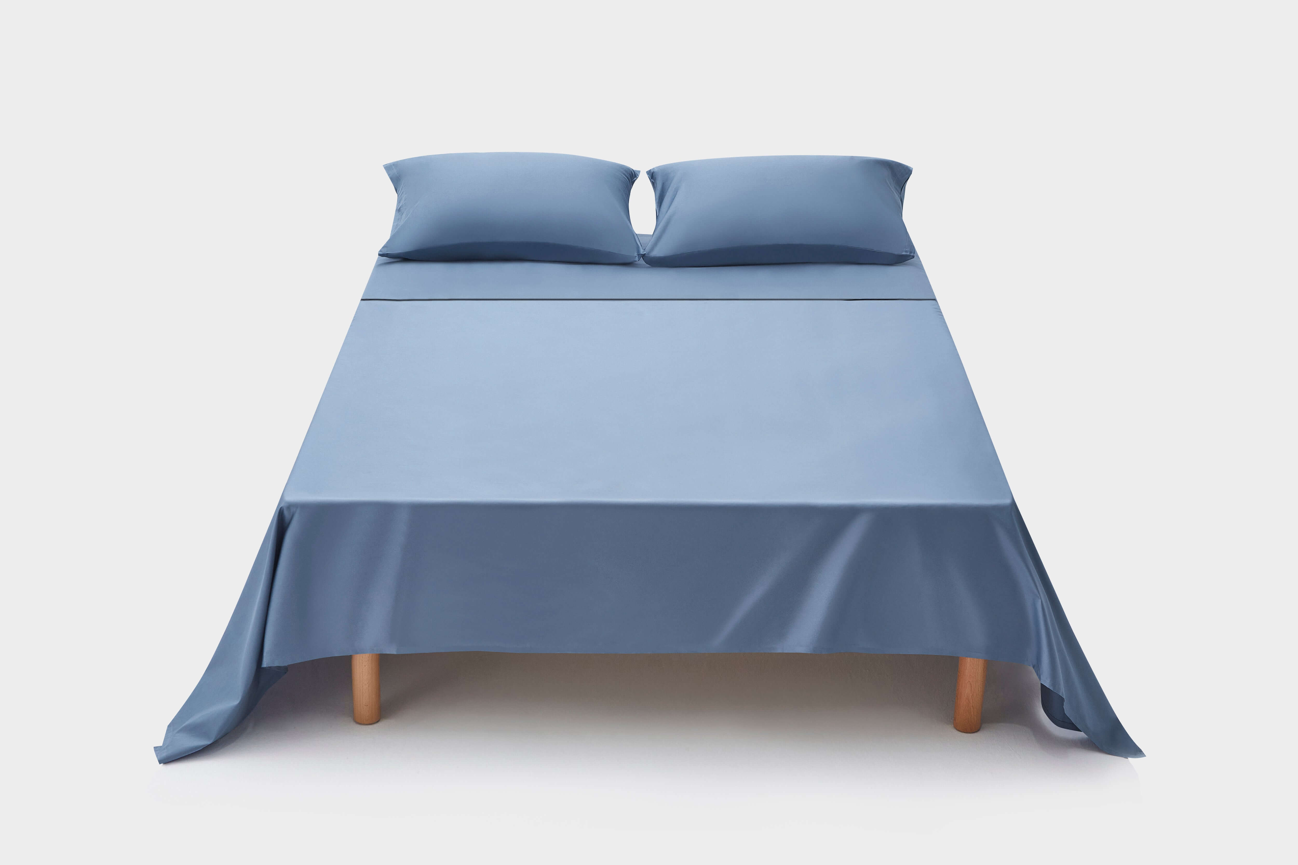 #color_air superiority blue_Organic Cotton Fitted Sheet
