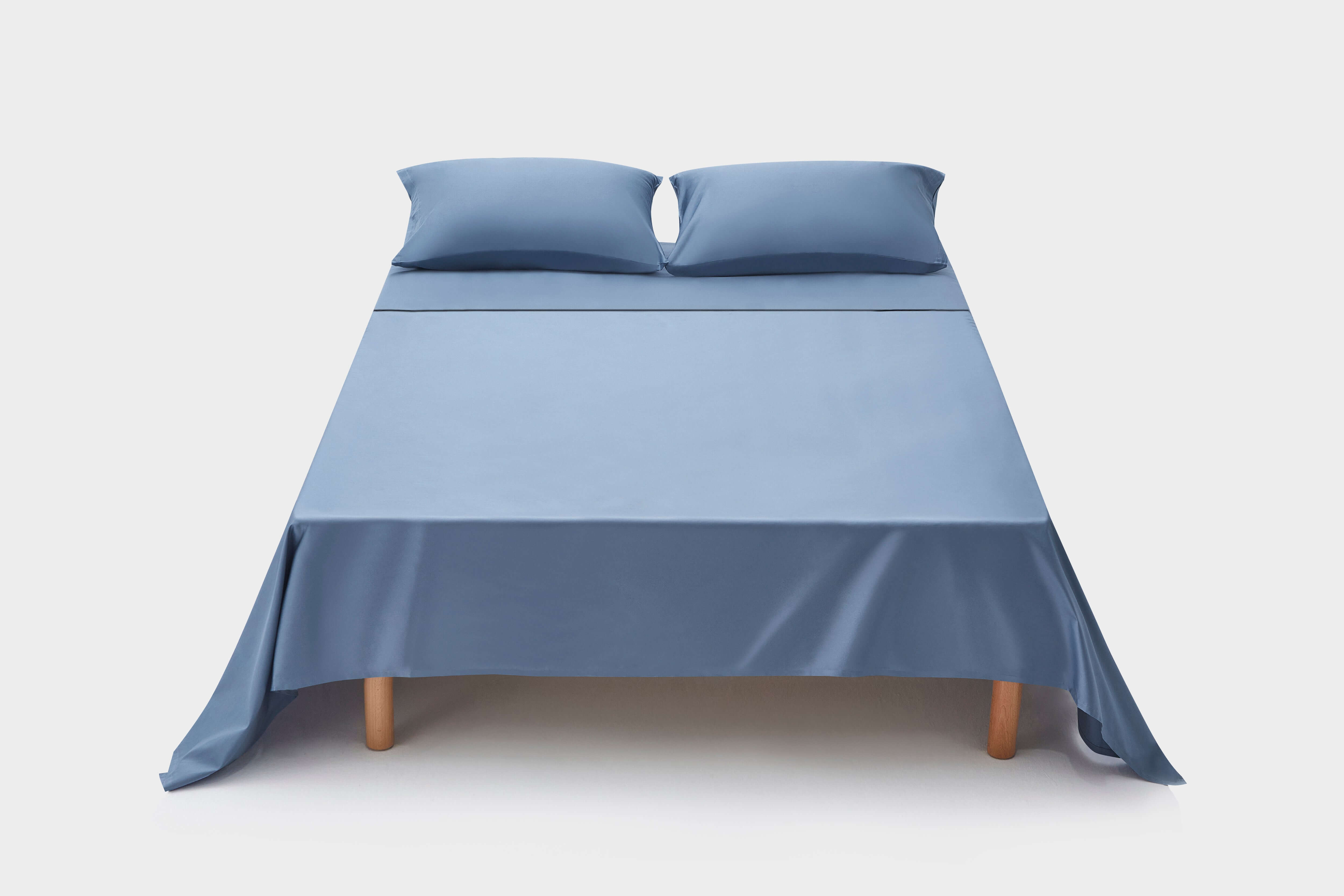 #color_air superiority blue_Organic Cotton Flat Sheet