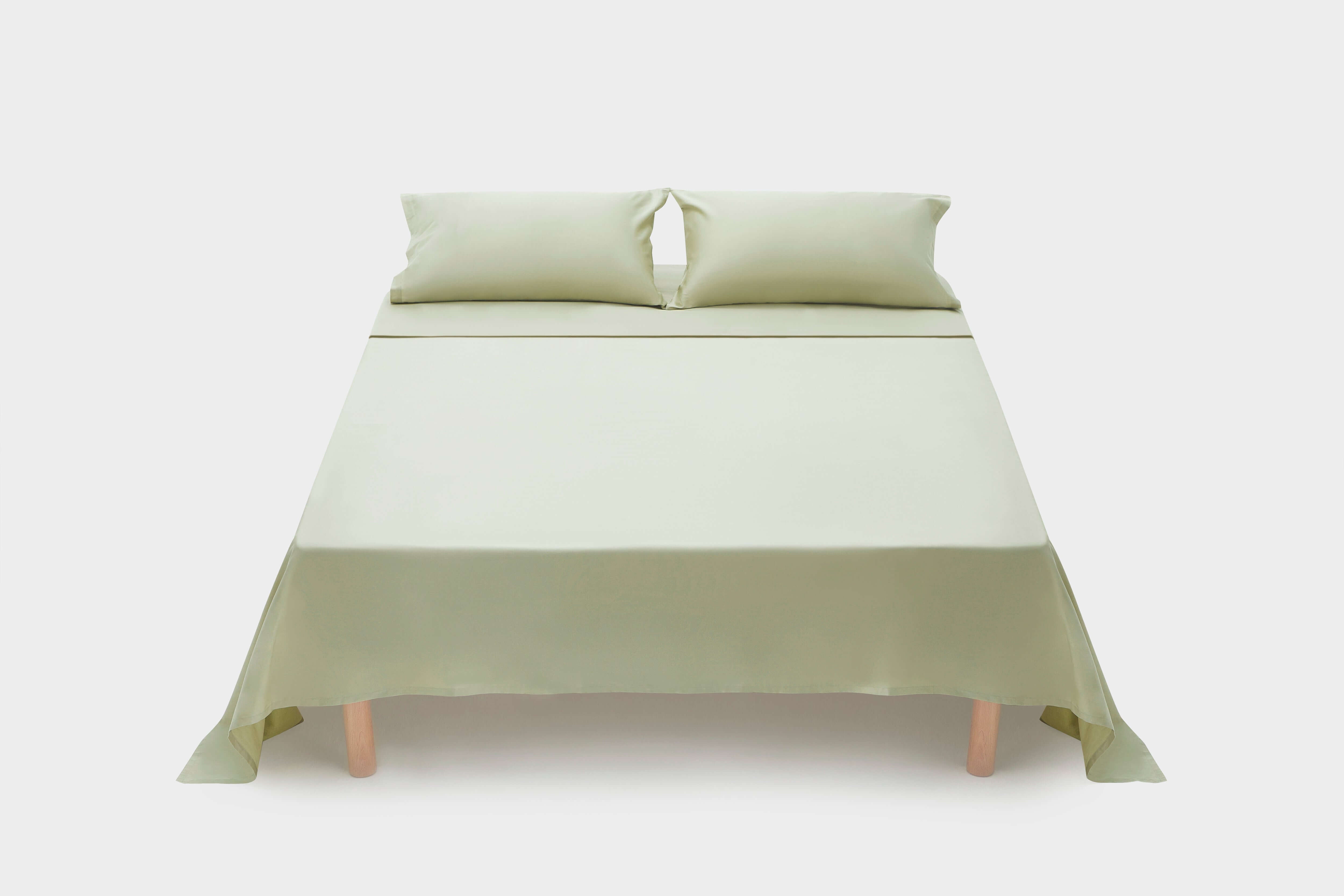 #color_green mist_Organic Cotton Flat Sheet
