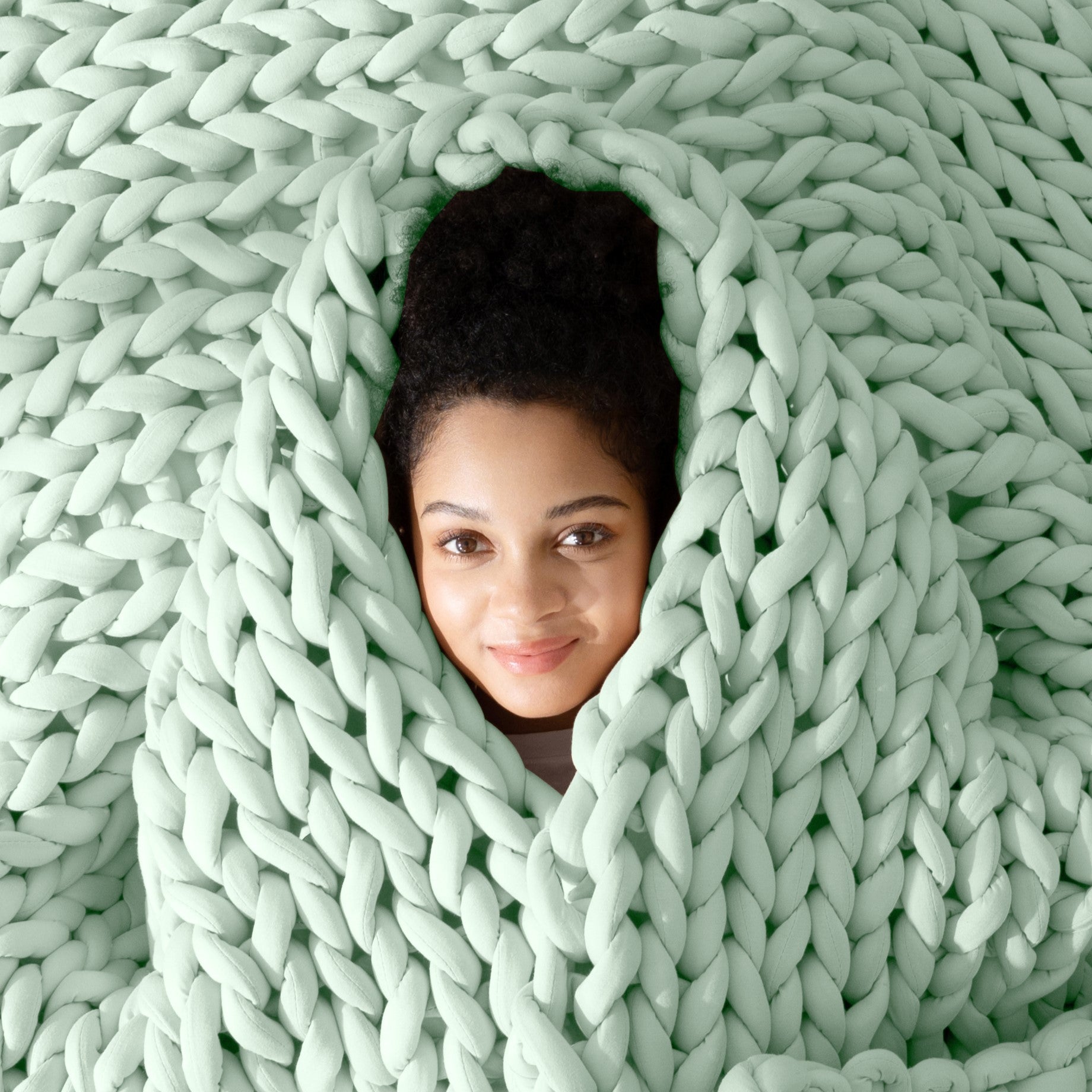 Green chunky online blanket