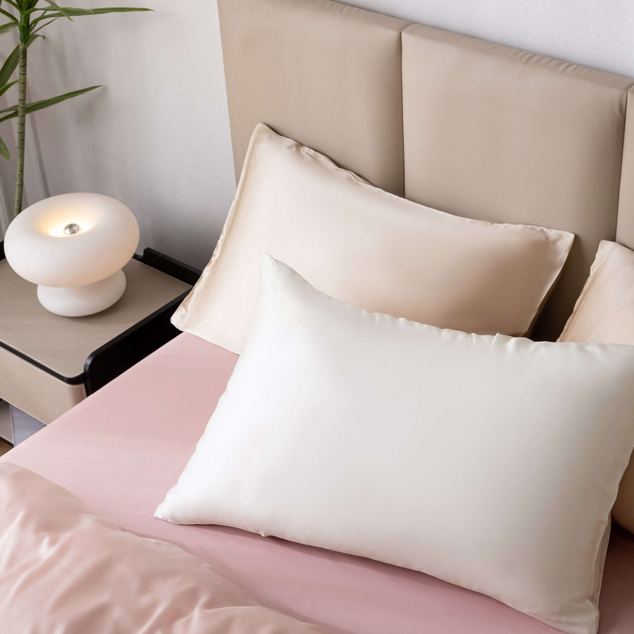Souverhome White Mulberry Silk Pillowcase