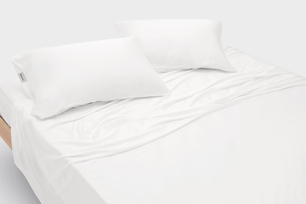 White Bed sheets Lyocell & Bamboo Sheets Queen Souver